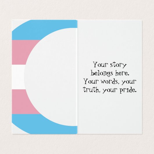 Transgender Pride Crescent Moons Greeting Card Visitekaartje (Binnenkant ongevouwen)