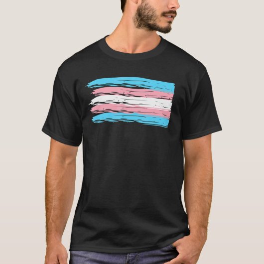 Transgender Pride CSD-vlag T-shirt (Voorkant)