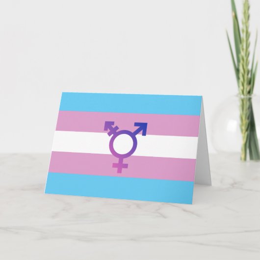 Transgender Pride en Symbool Feestdagen Kaart (Voorkant)