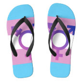 Transgender Pride en Symbool Teenslippers (Voetbed)