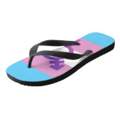 Transgender Pride en Symbool Teenslippers (Schuin)