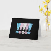 Transgender Pride Exclamatiepunten Kaart (Gele Bloem)