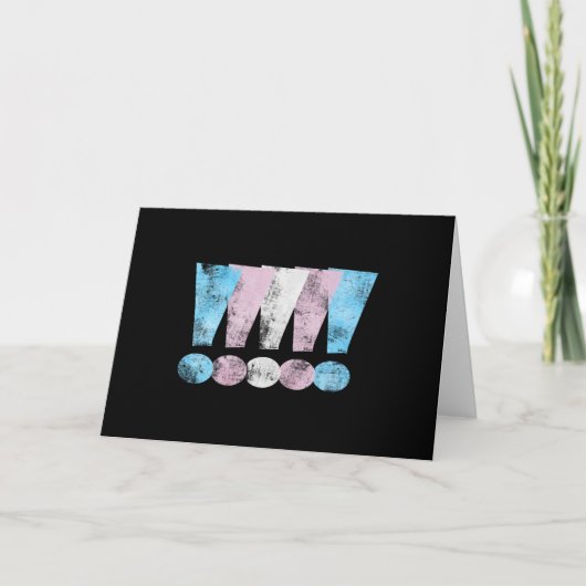 Transgender Pride Exclamatiepunten Kaart (Voorkant)