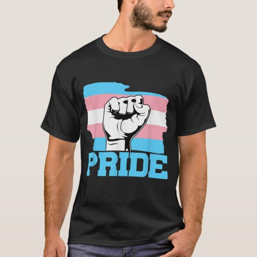 Transgender Pride Fist LGBTQ Pride Month Trans Fla T-shirt (Voorkant)