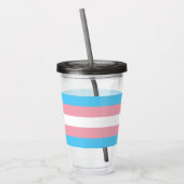 Transgender Pride Flag Acryl Drinkbeker (Links)