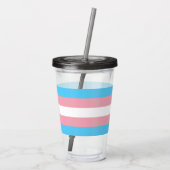 Transgender Pride Flag Acryl Drinkbeker (Achterkant)