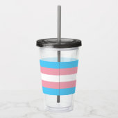 Transgender Pride Flag Acryl Drinkbeker (Rechts)