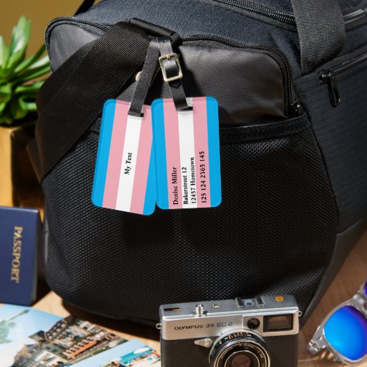 Transgender Pride Flag Bagagelabel (Voorkant /achterkant)