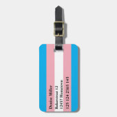 Transgender Pride Flag Bagagelabel (Voorkant verticaal)