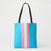 Transgender Pride Flag Bewerkbare tekst Tote Bag (Voorkant)