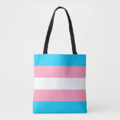 Transgender Pride Flag Blauw Roze Witte Strepen Tote Bag (Voorkant)