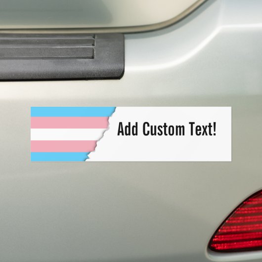 Transgender Pride Flag Bumpersticker (Op auto)
