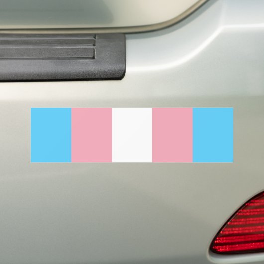 Transgender Pride Flag Bumpersticker (Op auto)