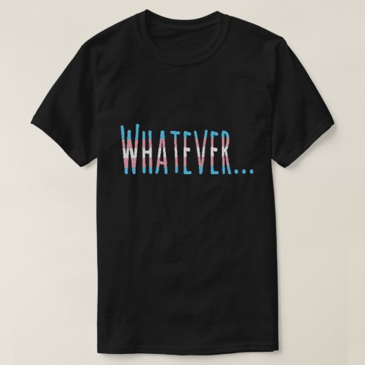 Transgender Pride Flag Colors "What" T-shirt (Design voorkant)