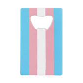 Transgender Pride Flag Creditkaart Flessenopener (Voorkant)