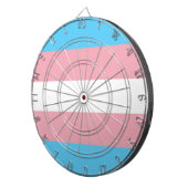 Transgender Pride Flag Dartbord (Voorkant Rechts)