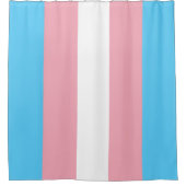 Transgender Pride Flag Douchegordijn (Voorkant)