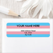 Transgender Pride Flag Etiket (Insitu)