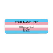 Transgender Pride Flag Etiket (Voorkant)