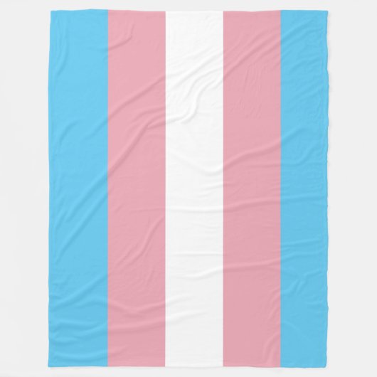Transgender Pride Flag Fleece Deken (Voorkant)