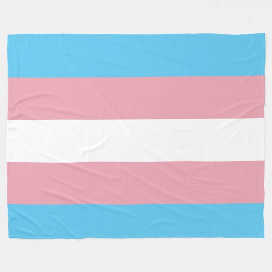 Transgender Pride Flag Fleece Deken (Voorkant (Horizontaal))