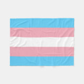 Transgender Pride Flag Fleece Deken (Voorkant (Horizontaal))