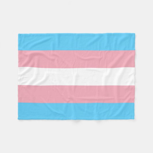 Transgender Pride Flag Fleece Deken (Voorkant (Horizontaal))