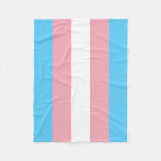 Transgender Pride Flag Fleece Deken (Voorkant)