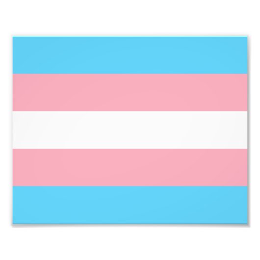 Transgender Pride Flag Foto Afdruk (Voorkant)