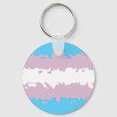 Transgender Pride Flag (Fuzzy) Sleutelhanger (Voorkant)