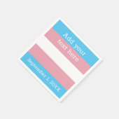 Transgender Pride Flag | Gepersonaliseerd Servet (Hoek)