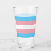 Transgender Pride Flag Glas (Achterkant)