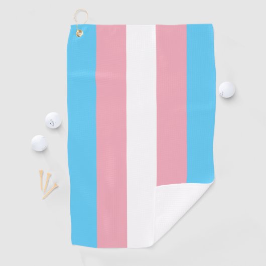 Transgender Pride Flag Golfhanddoek (Insitu)