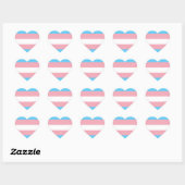 Transgender Pride Flag Hart Sticker (Vel)