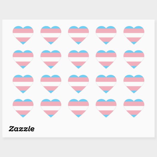 Transgender Pride Flag Hart Sticker (Vel)