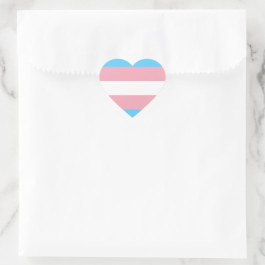 Transgender Pride Flag Hart Sticker (Tas)