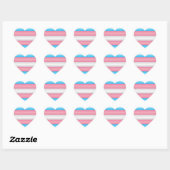 Transgender Pride Flag Hart Sticker (Vel)