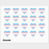 Transgender Pride Flag Hart Sticker (Vel)