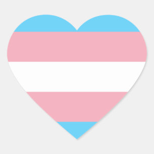 Transgender Pride Flag Hart Sticker