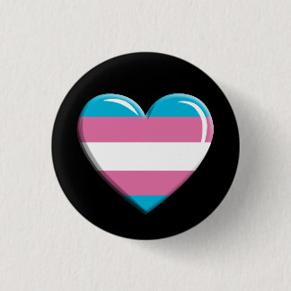 Transgender Pride Flag Heart Shaped Ronde Button 3,2 Cm