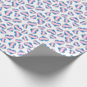 Transgender Pride Flag Hearts Wrapping Paper Cadeaupapier (Hoek)