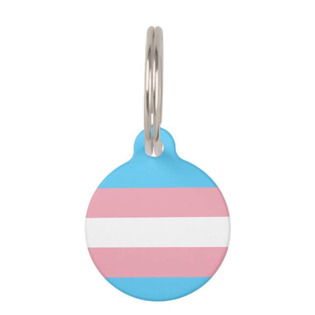 Transgender Pride Flag Huisdierpenning (Voorkant)