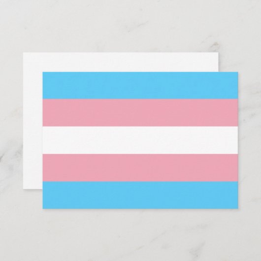 Transgender Pride Flag Kaart (Voorkant / Achterkant)