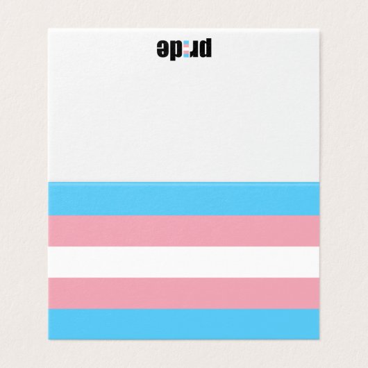 Transgender Pride Flag Kaart (Buitenkant ongevouwen)
