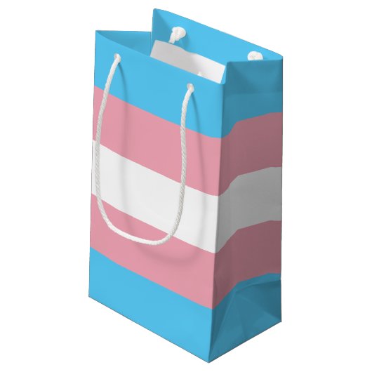 Transgender Pride Flag Klein Cadeauzakje (Achterkant Gekanteld)