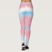Transgender Pride Flag Kleur Swirl Leggings (Achterkant)