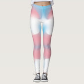 Transgender Pride Flag Kleur Swirl Leggings (Voorkant)