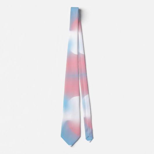 Transgender Pride Flag Kleur Swirl Stropdas (Voorkant)