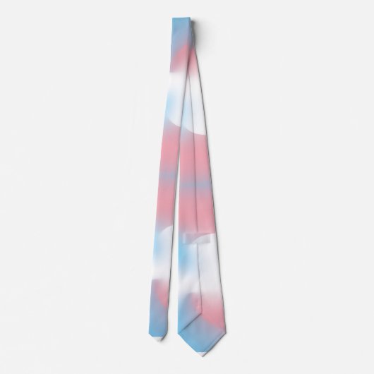 Transgender Pride Flag Kleur Swirl Stropdas (Achterkant)