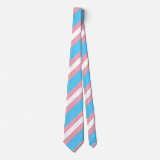 Transgender Pride Flag Kleuren LGBTQ+ Stropdas (Voorkant)